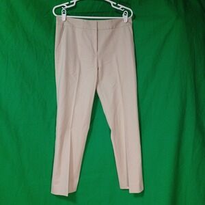Eccoci Womens Beige Cotton Blend Pick Stitch Dress Pants Trousers Size 6 31x27.5
